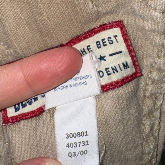Vintage 2000 Old Navy Overalls corduroy khaki beige long adjustable y2k utility - Picture 3 of 9
